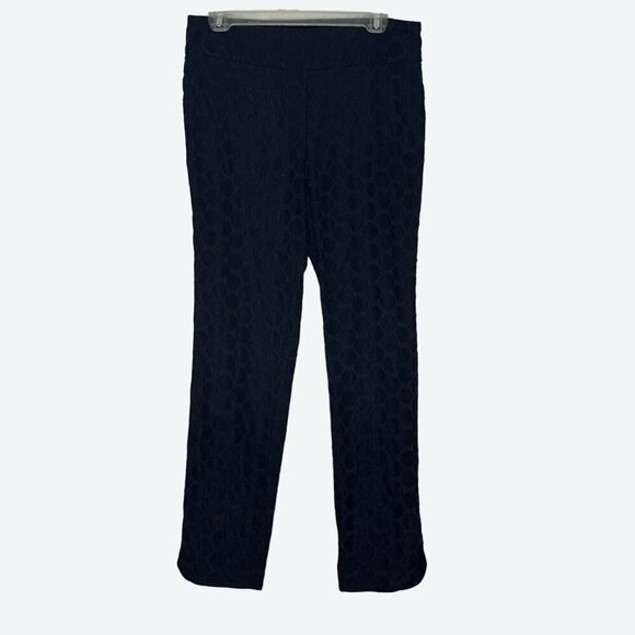 Soft Surroundings Pull On Stretch Straight Leg Ankle Pants Black Size Medium - Picture 1 of 8